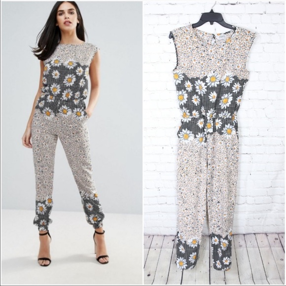 ASOS Pants - Daisy Print Jumpsuit